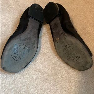 Tory Burch Shoes - Tory Burch metal logo buckle open toe ballet flats Tory Burch Shoes - Tory Burch metal logo buckle open toe ballet flats